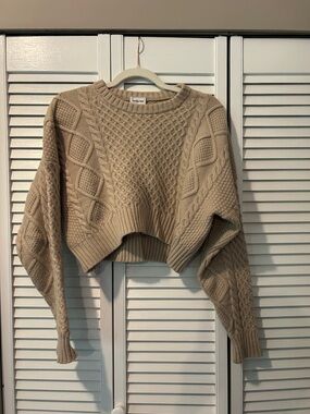 Sunday Best Peggy Crop sweater | Sand